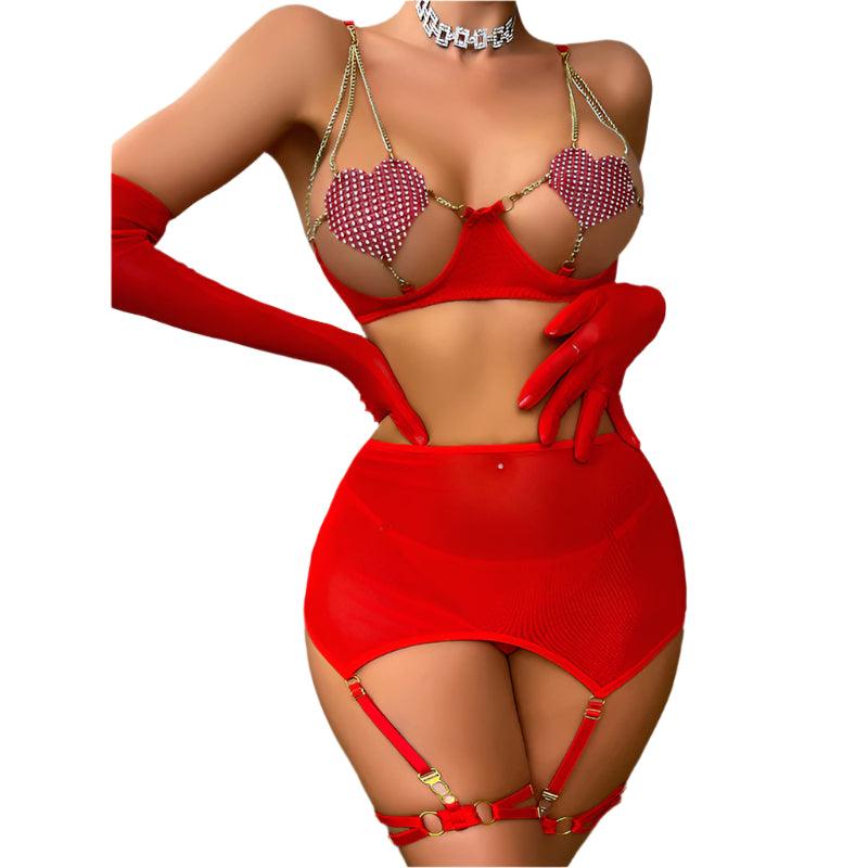 Hollow Splicing Underwear Set