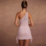 Backless Round Neck Sleeveless Mini Dress