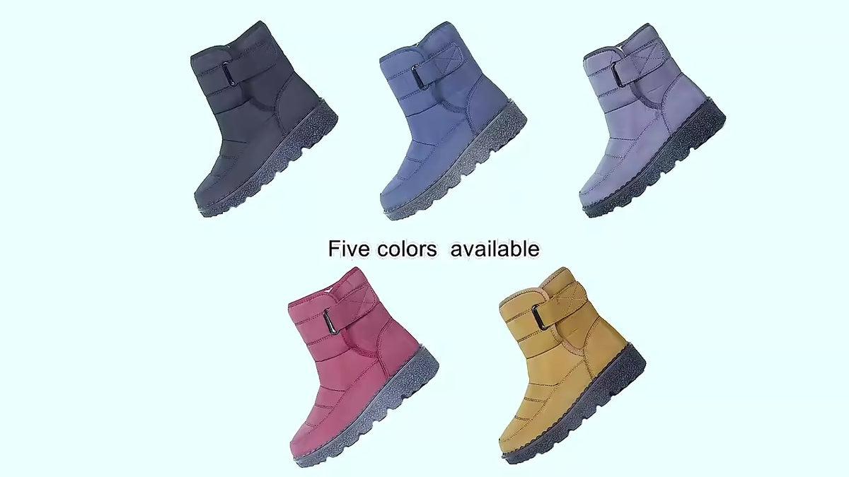 High Top Waterproof Plush Cotton Boots - runwayfashionista.com