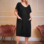 Chic Comfort: Plus Size Lounge Midi Dress