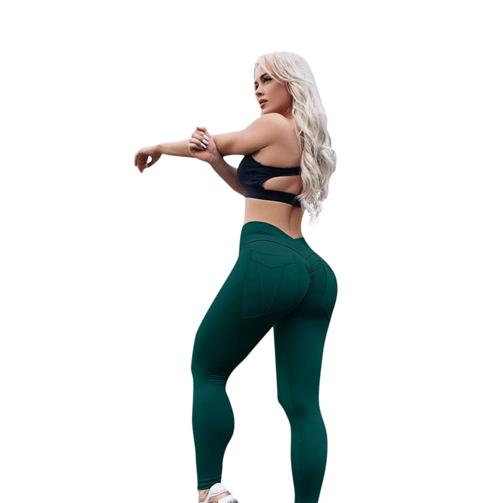 High Waist Anti Cellulite Leggings - runwayfashionista.com