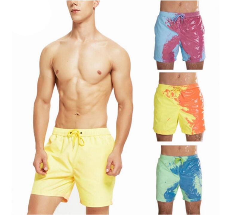 Discoloration Male Sports Shorts