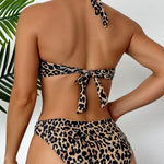 Polka Dot Leopard Print Sexy Bikini Two-Piece