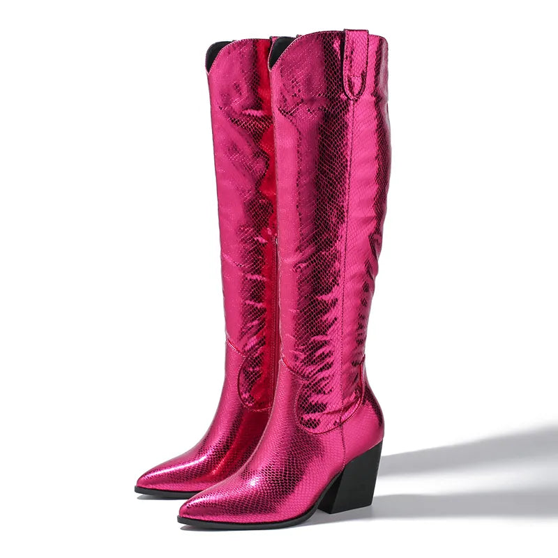 Cowgirl Knee-High Boots - runwayfashionista.com