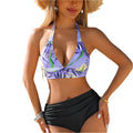 Lace up high waisted bikini
