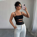 Figure-Flattering Black Slim Fit Top with Waist Detail | Casual & Chic - runwayfashionista.com