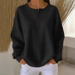 Ins Waffle Long-sleeved T-shirt - black