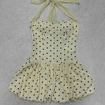 🤩 The Elegant Strapless Polka Dot Bubble Mini Dress