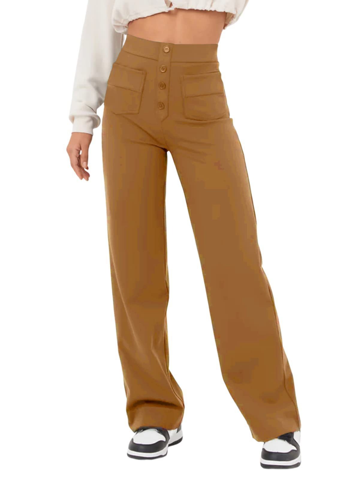 Casual straight leg pants - runwayfashionista.com