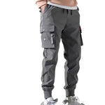 Hip HopMulti-pocket Cargo Pants - grey