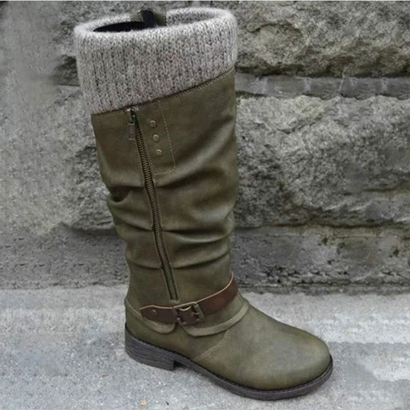 Mid Length Knight Boots - runwayfashionista.com