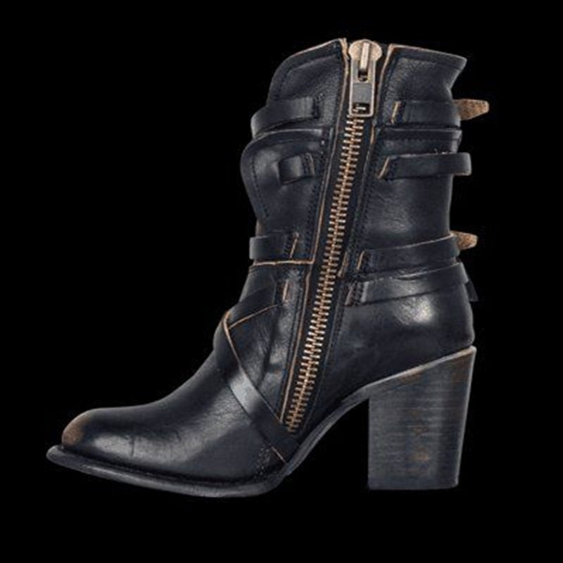 New Spanish medium heeled long boots - runwayfashionista.com