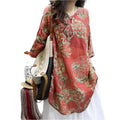 Vintage V-neck Loose Versatile Shirt