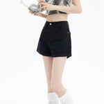 Casual Personality Frayed Hem Denim Shorts