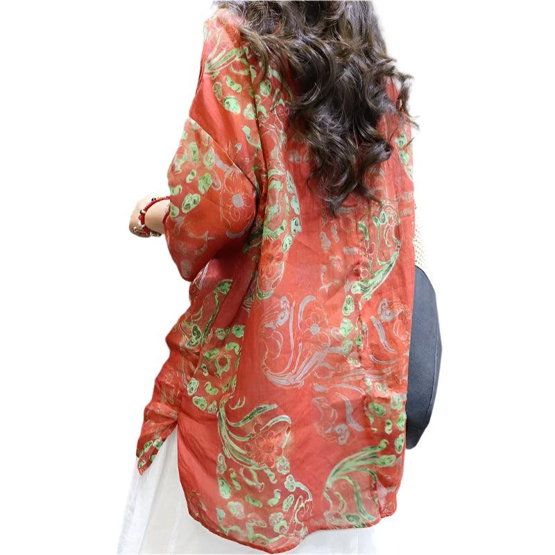 Vintage V-neck Loose Versatile Shirt