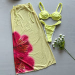 Three-Piece Bikini Set SexyStyle Printed