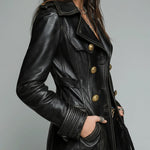 Vintage Black Leather Biker Jacket