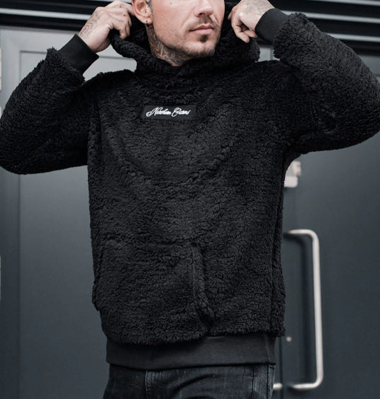 Long-sleeved Pullover Hoodie - black