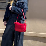 Dark Denim Oversized Jacket And Wide-Leg Pant Set