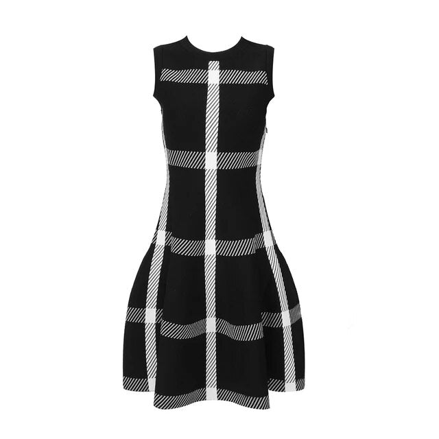 Fashion Stripe Pattern Mini Dress