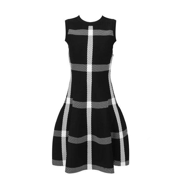Fashion Stripe Pattern Mini Dress