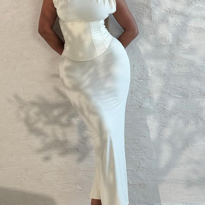 SleevelessCorset Maxi Dress