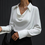 Elegant Long-Sleeve Commuter Blouse