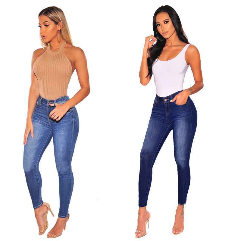  Low Waist Multi-Color Hip Lifting Slim Fit Women's Jeans - runwayfashionista.com