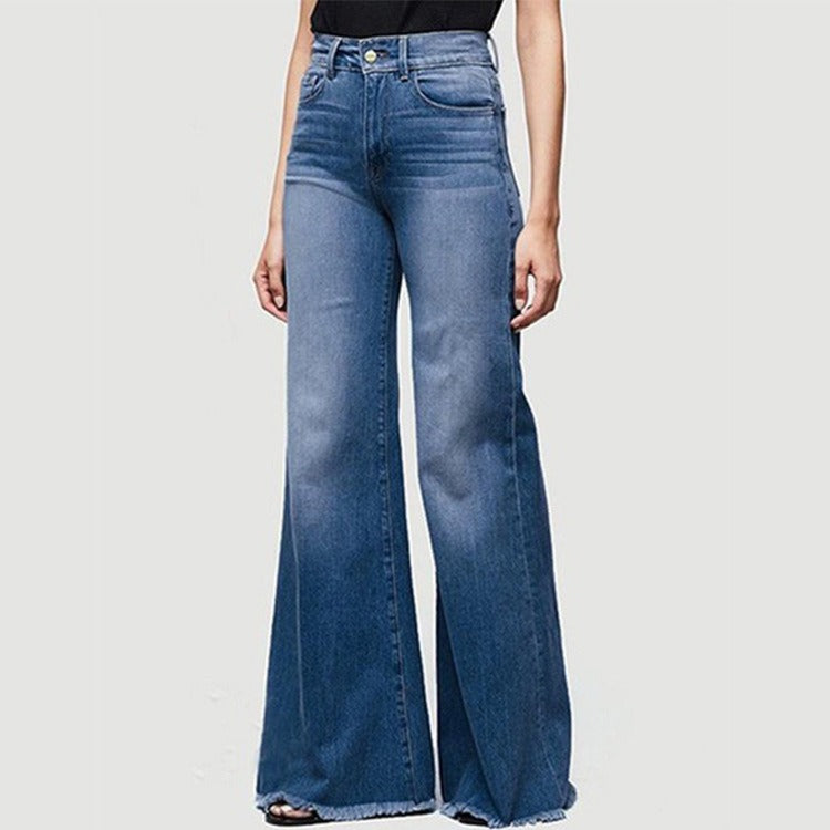 Full Length Loose Wide Leg Jeans - runwayfashionista.com