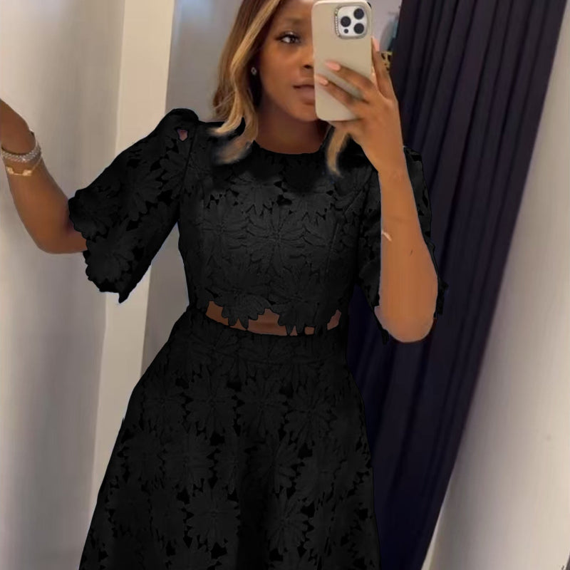 Elevate Your Look: A Modern Twist on the Classic Two-Piece Set - black