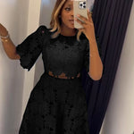 Elevate Your Look: A Modern Twist on the Classic Two-Piece Set - black