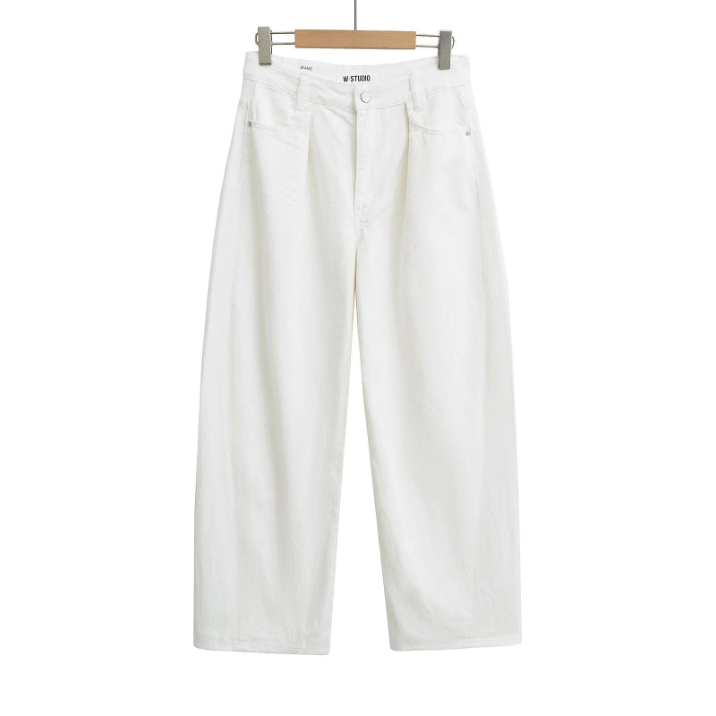 Wide-leg Jeans New Slimming High-waist