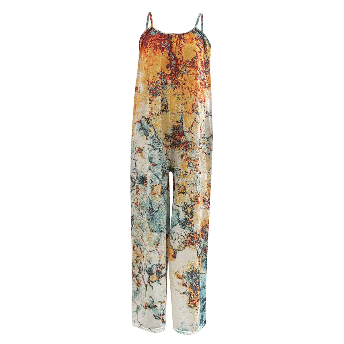 Camisole Jumpsuit Tie Dye Wide Leg - runwayfashionista.com