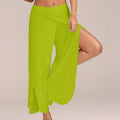 Split Casual Loose Wide Leg Pants - runwayfashionista.com