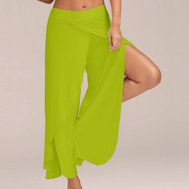 Split Casual Loose Wide Leg Pants - runwayfashionista.com