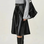 High Waist Skirt with Zipper