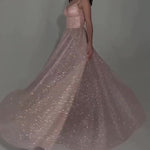 Sequined Backless Evening Maxi Dress