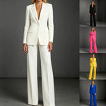 Slim Fit Blazer and Dress Pants Two Piece Office Suit