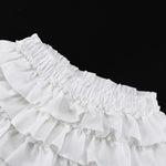 Crop Top With Tie-up Top & High-waisted Tiered Skirt Set