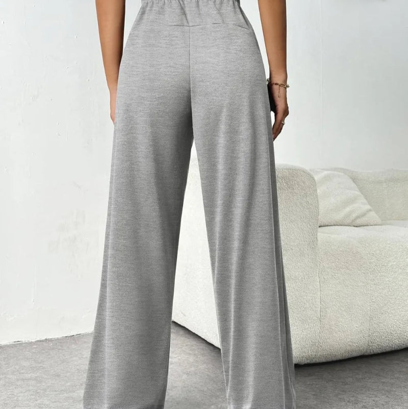 Drawstring Wide Leg Pants with Pockets -runwayfashionista.com