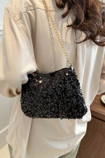 Sequin Removable Strap Shoulder Bag - Stylish & Versatile - runwayfashionista.com
