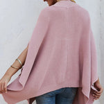 Solid color casual style plus size women's knitted sweater