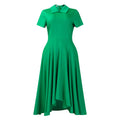 High-Waist A-Line Midi Dress