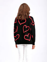 O Neck Heart-shaped Sweaters - runwayfashionista.com