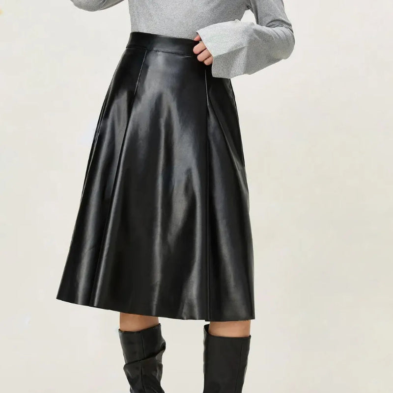 High Waist Skirt with Zipper