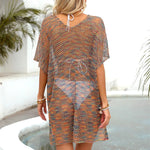 Gradient Hollow Knitted Sunscreen Cover Up