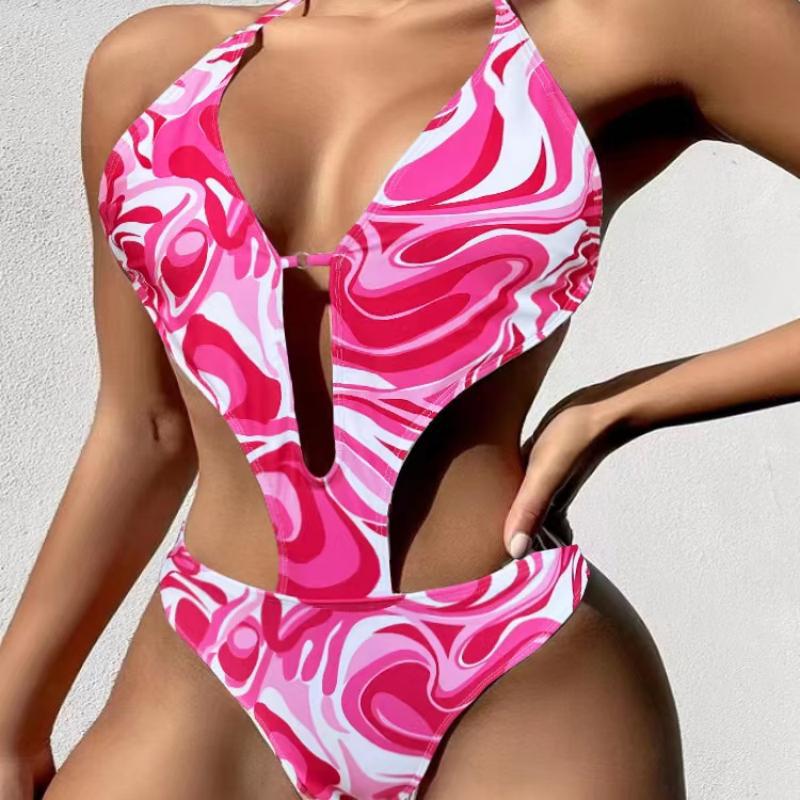 One Piece Printed Swimsuit