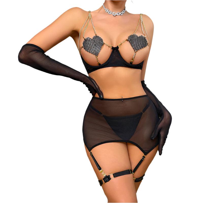 Hollow Splicing Underwear Set