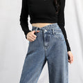 Irregular High Waist Slimming Jeans - runwayfashionista.com