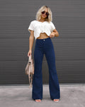 Corduroy High Waist Casual Pants - runwayfashionista.com